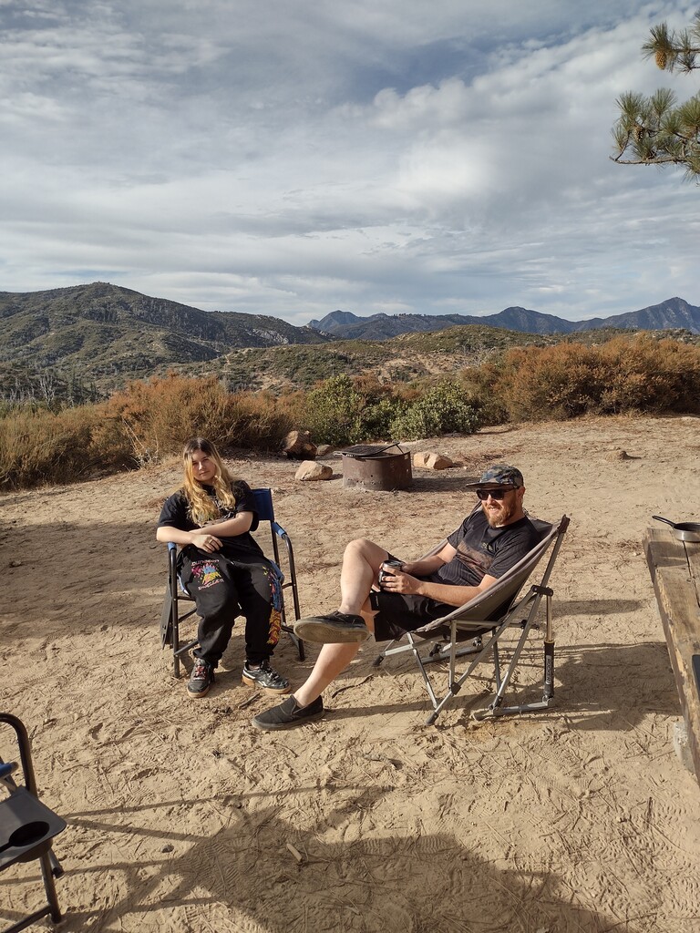 Willow &amp; Kris at camp.