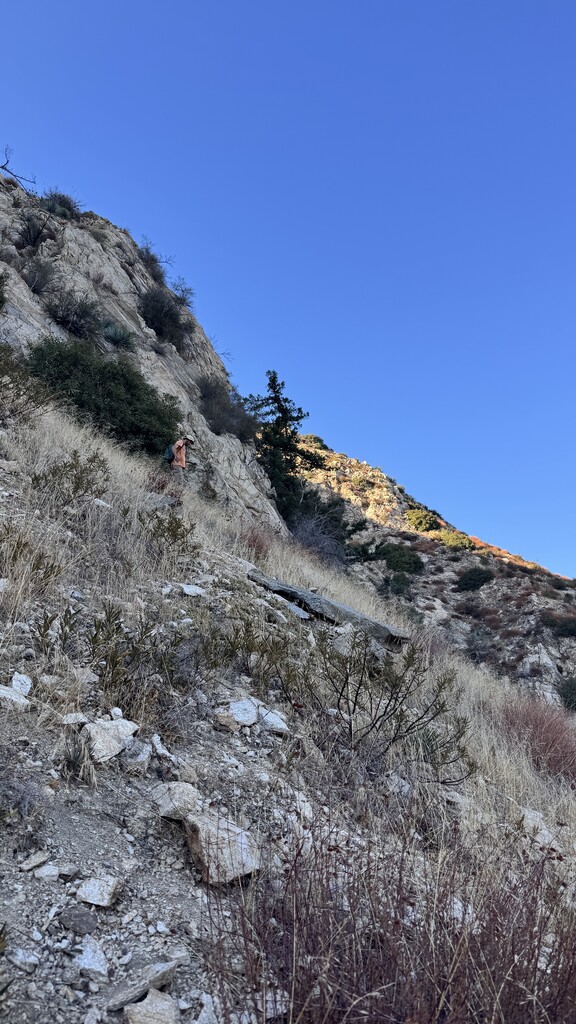 Wes eying the chute