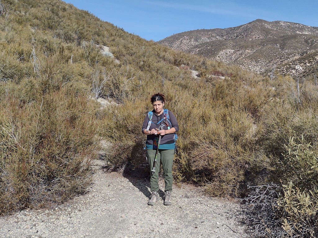 At the trailhead for Gold Bar Mine.