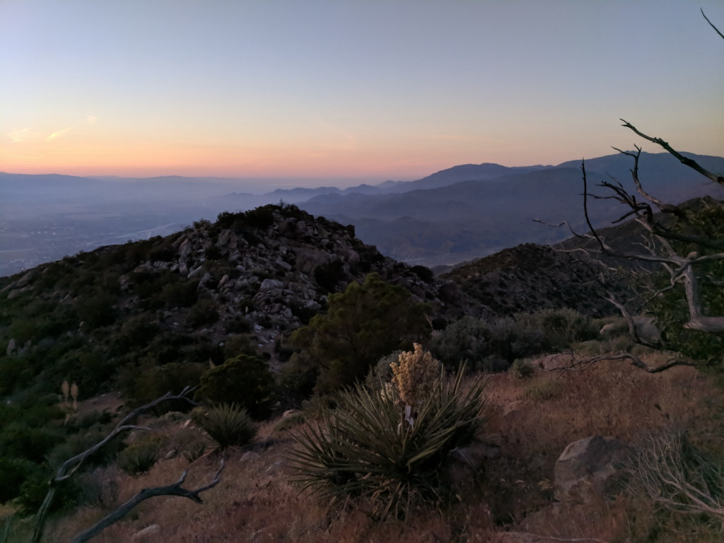Right before sunrise, we've already climbed over 4,000'.