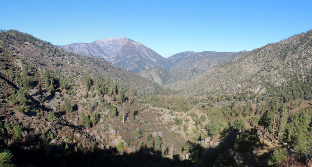403 Looking down the Prairie Fork toward Mount Baden Powell from 3N08, the Fish Fork and Pine Mountain Ridge Trail.jpg